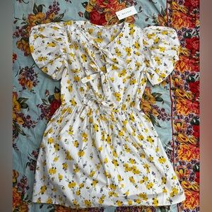 Floral Puff Sleeve Mini Dress